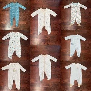 8-pack Footed Pajamas Footies Rompers